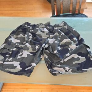 Kanu Surf Gray and Black Cargo Shorts